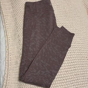 Athleta Rainer reflective leggings. Full length. Purple & silver. Size small.